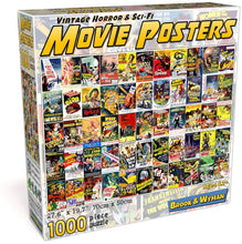 Load image into Gallery viewer, Vintage Sci-Fi Horror Movie Posters 1000pc Jigsaw Puzzle!