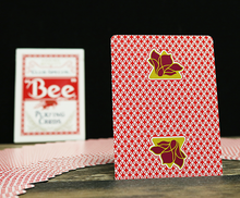 Load image into Gallery viewer, Unique Lotus Bee Casino Playing Cards (red)