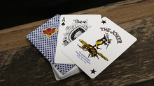 Load image into Gallery viewer, Unique Lotus Bee Casino Playing Cards (blue)