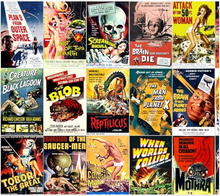 Load image into Gallery viewer, Vintage Sci-Fi Horror Movie Posters 1000pc Jigsaw Puzzle!