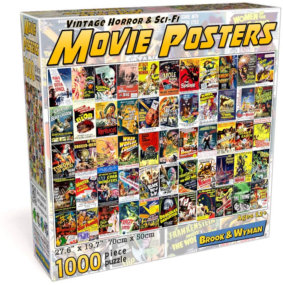 Vintage Sci-Fi Horror Movie Posters 1000pc Jigsaw Puzzle!