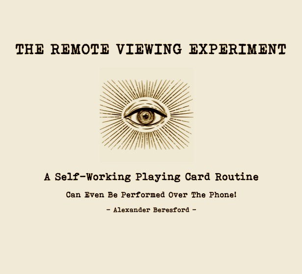 The Remote Viewing Experiment